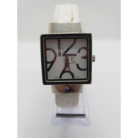 CC women's watch. Large white square face. - Picture 1 of 8